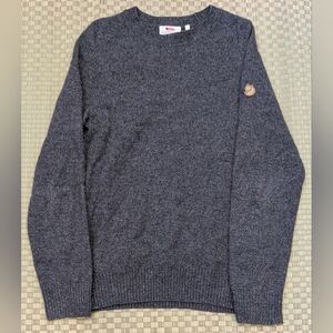 Fjallraven Ovik Re-Wool Sweater Blue Gray Men's Size Small Made in Italy